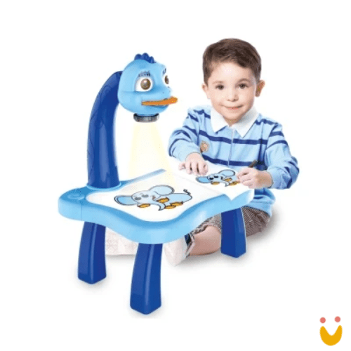 Brinquedo-educativo-Mesa- Projetora -Para- Desenhar- Azul- Play- e Learn -Multikids-1-Ludopia